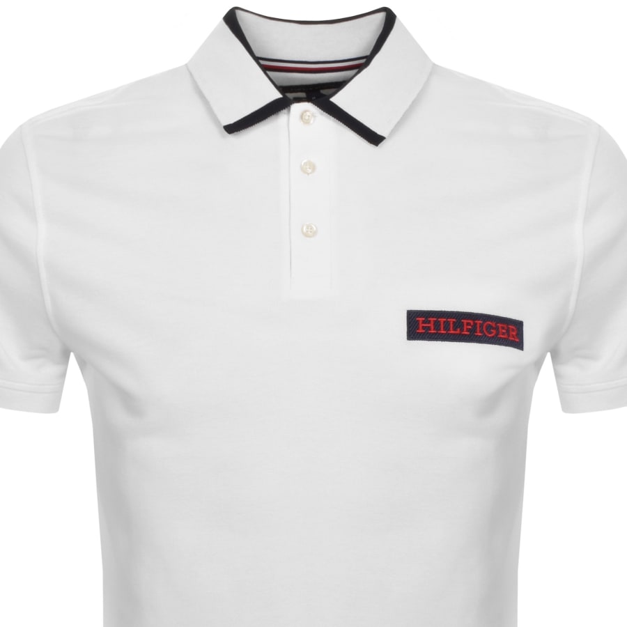 Tommy Hilfiger Embro Short Sleeve Polo White M Man